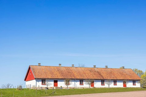 Old barn that has been converted into a residential house in the countryside, Sweden