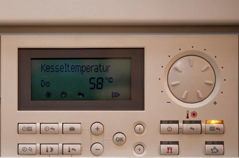 Control panel, control panel, temperature display, switch, controller, heating system, gas heating,