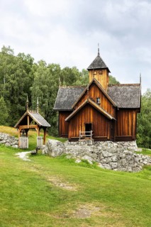 Stave church, Uvdal, Numedal, Norway