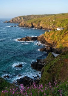 Landscape. On the headland of Gurnard's Head, view along the coast to Treen Cove, Rose-an Hale Cove