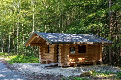 Kalkbude refuge, below the Zschirnstein, Reinhardtsdorf-Schöna, Saxon Switzerland, Saxony, Germany