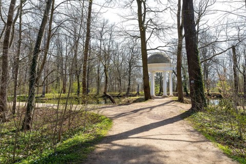 Diana Temple in Lützschena Castle Park, Leipzig, Saxony, Germany