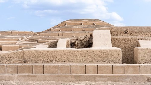Adobe pyramids at Cahuachi, Cahuachi ceremonial center, Nazca, Peru