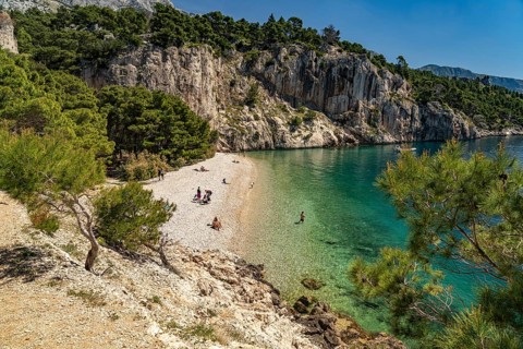 Nugal beach near Makarska, Croatia