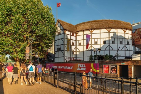 Shakespeare's Globe on the Thames, London, England, Great Britain, London, South of England, Great