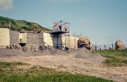 Reconstruction of the Neolithic passage tomb at Newgrange, County Meath, Republic of Ireland, c.