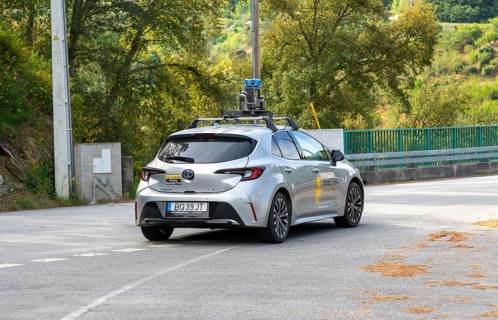 Google Maps Streetview car camera filming vehicle, Frende, Baiao, Portugal