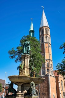 Heinrichsbrunnen at Hagenmarkt, Brunswick, Lower Saxony, Germany
