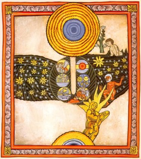 Six Days of Creation, Miniature from Liber Scivias by Hildegard of Bingen, Sibyl of the Rhine, 1098