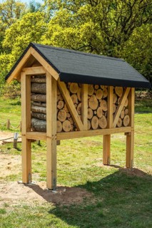 Insect asylum, insect box, insect hotel, bee house, an artificial help for nesting and