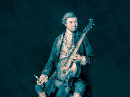 Carl Friedrich Abel, 1723? – 1787, German composer, digitally edited according to a painting by