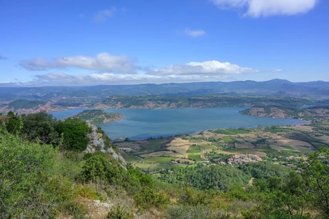 View from Mont Liausson to Lac Salagou, Mourèze, Département Hérault, France