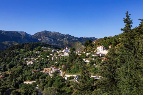 Mountain village Lakkoi, Crete, Greece
