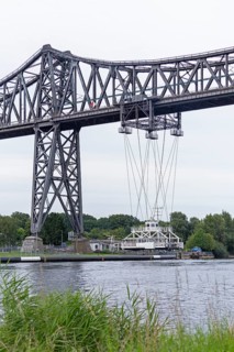 High bridge, transporter bridge, Kiel Canal, Rendsburg, Schleswig-Holstein, Germany