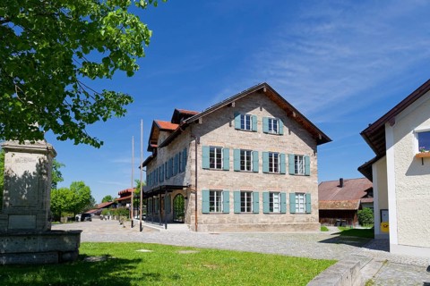 Town Hall, Huglfing, Upper Bavaria, Bavaria, Germany