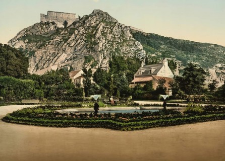 The Mountain and the Fort du Roule, Cherbourg, France, c. 1890, Historic, digitally enhanced