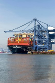 MSC Loreto, world's largest ship as of May 1st 2024, Port of Felixstowe, Suffolk, England, UK