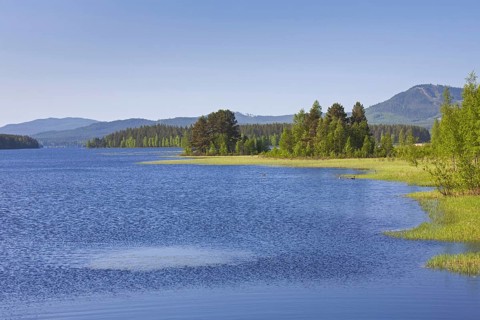 Lake Siljan in summer, Dalarna, Sweden
