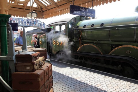 Heritage steam railway, Sheringham station, North Norfolk Railway, England, UK