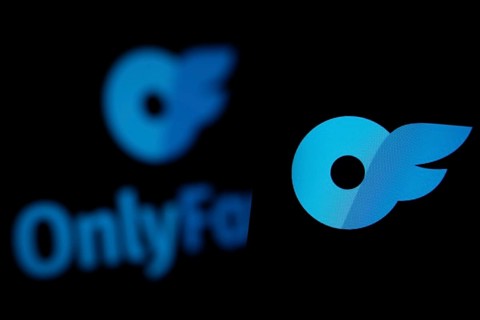 OnlyFans logo is seen on a smartphone