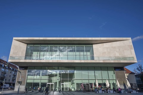 Mainfrankentheater, built 1958-1966, Theaterstraße 21, Würzburg, Lower Franconia, Bavaria, Germany