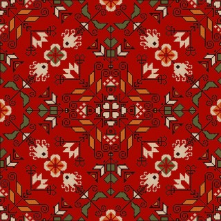 Traditional Bulgarian embroidery vector pattern