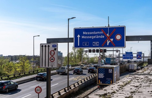 Demolition work, motorway construction site Berlin, A 100 at ICC, Berlin, Germany