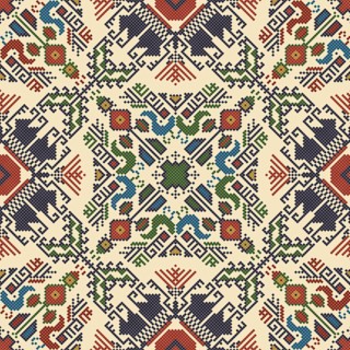 Traditional Bulgarian embroidery vector pattern