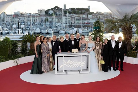 Cannes, France - 24.5.2024: Renate Reinsve, Stellan Skarsgard, Joachim Trier, Inga Ibsdotter