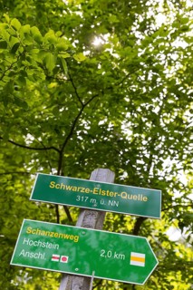 Elster spring, the source of the Black Elster, south of Elstra, near the district of Kindisch,