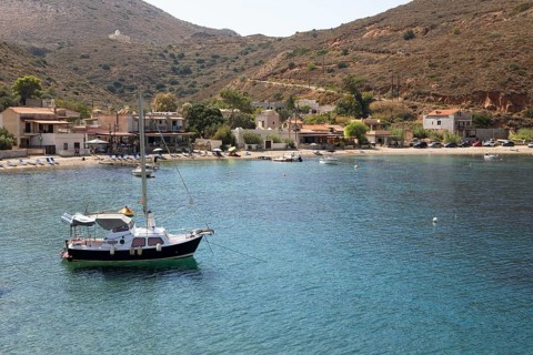 Porto Kagio on the Laconian Gulf, Mani, Laconia, Peloponnese, Greece
