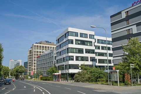 Office buildings, Frankfurter Straße, Eschborn, Main-Taunus-Kreis, Hesse, Germany