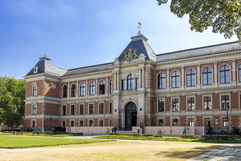 Zwickau District and Regional Court at Platz der deutschen Einheit, Zwickau, Saxony, Germany