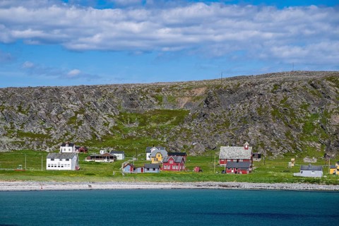 Houses in Hamningberg, Varanger, Finnmark, Norway