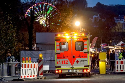 Ambulance, ambulance service, emergency doctor on duty, German Red Cross, on call at Kalter Markt
