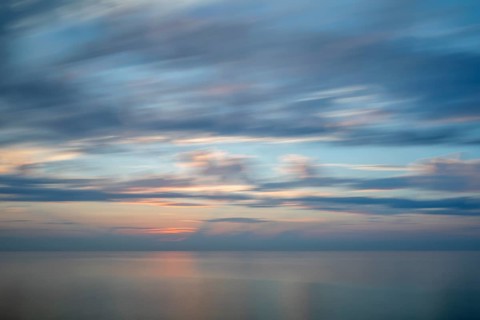 Sunset over the sea, Fisch-Darß-Zingst peninsula, Mecklenburg-Vorpommern, Germany,