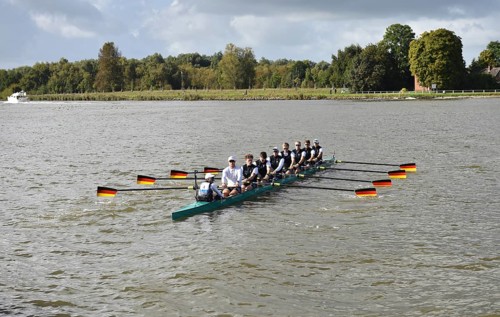 Rowing Eight, Rowing 8, German National Team at the Canal Cup on the Kiel Canal. Rowing competition