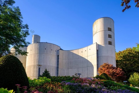 St Vincent's Church, modern church, Untermarchtal Monastery, Untermarchtal, Swabian Alb, Upper