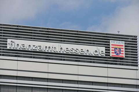 Tax office, Abraham-Lincoln-Park, Wiesbaden, Hesse, Germany