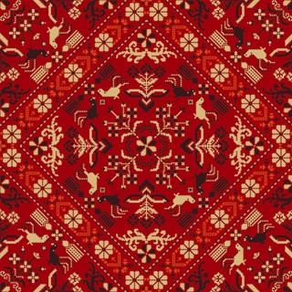 Traditional Polish embroidery vector pattern