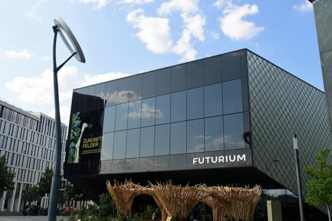 The Futurium, located next to the Federal Ministry of Research, Technology and Space, with an