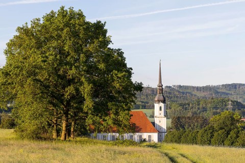 Village church in Cunewalde, Upper Lusatia, Saxony, Germany