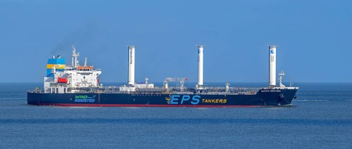 Pacific Sentinel, EPS oil and chemical tanker with wind-assisted propulsion system by three turnkey