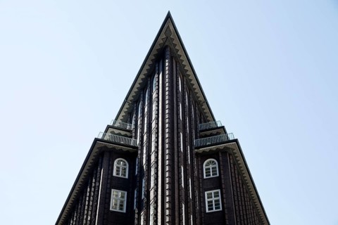 Chilehaus, with its spire reminiscent of a ship's prow, icon of Expressionism, UNESCO World