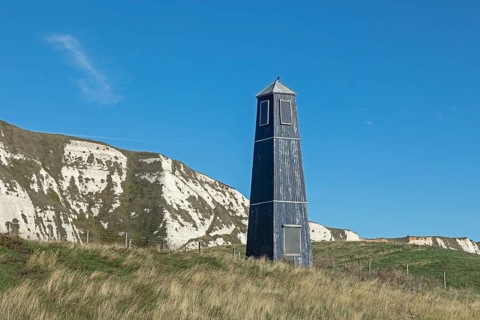 Tower, Samphire Hoe Country Park, Kent, England, United Kingdom