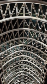 Contemporary geometric glass roof with repetitive patterns, Georgia