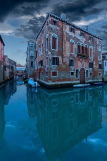 Historic house on the canal, Venice, Veneto, Italy