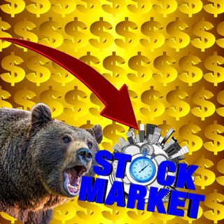 Symbolic image, bear stands for stock market bear market, Wall Street and DAX crash, President