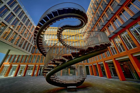 Germany, Munich, University, Endless Stairs, Endless Stairs, Endless Stairs, Munich, Bavaria,