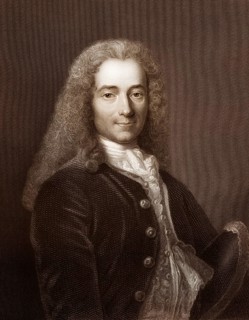 Voltaire, or François Marie Arouet, 1694 - 1778, author of the French and European Enlightenment,